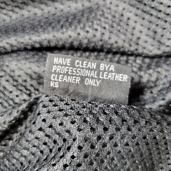 Womens Leather Motorcycle Jacket 3XL Black Vented Gusset Zip Up Biker Riding - Picture 9 of 16